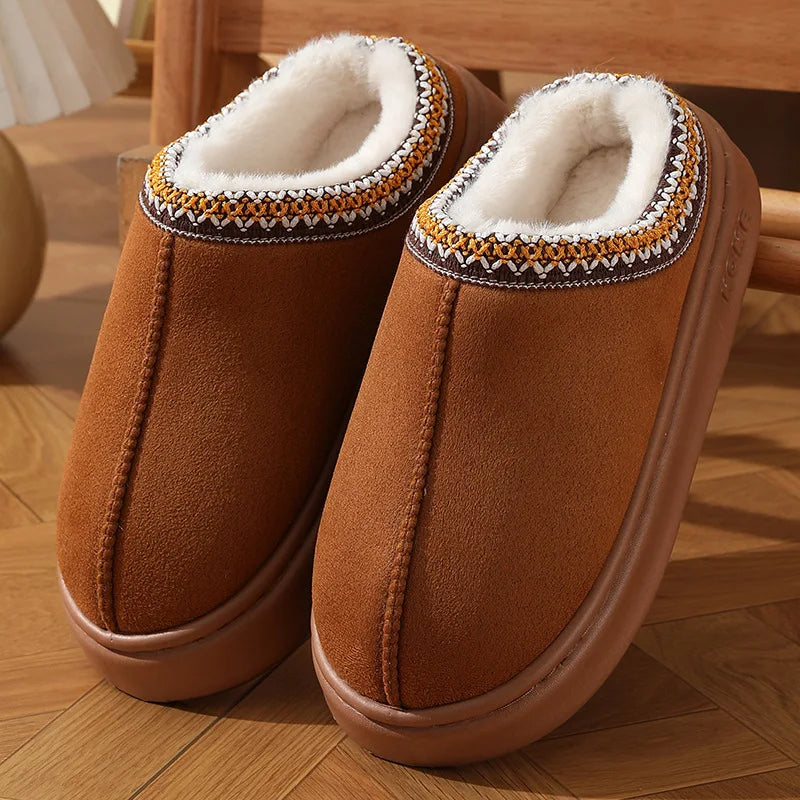 Fluffy Platform Winter Slippers