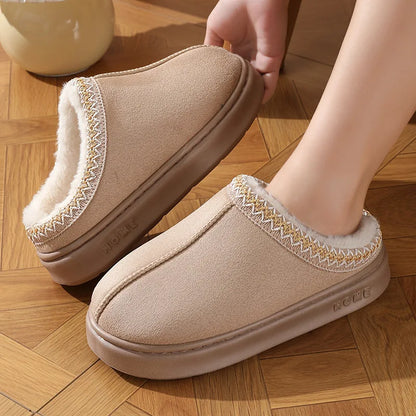 Fluffy Platform Winter Slippers