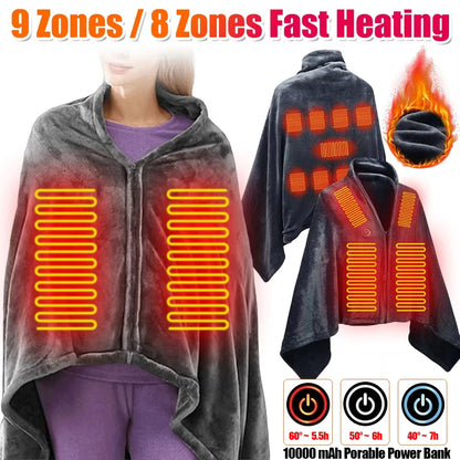 Wearable Heating Electric Blanket/Shawl