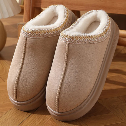 Fluffy Platform Winter Slippers