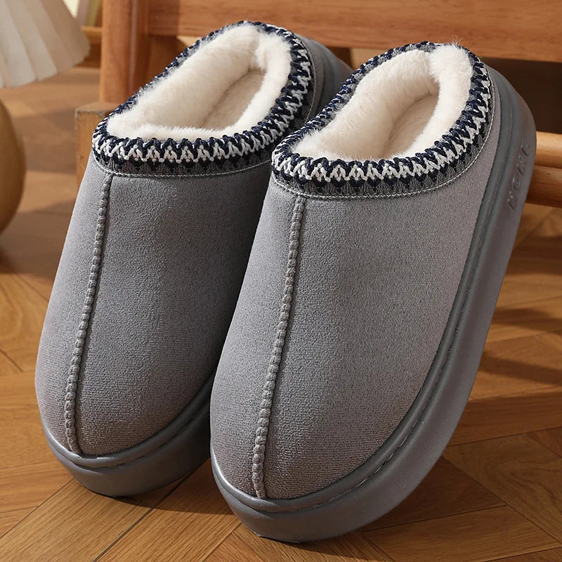 Fluffy Platform Winter Slippers