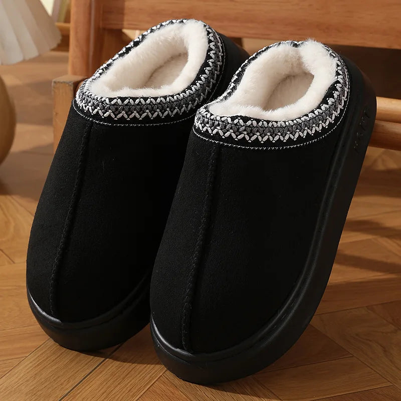 Fluffy Platform Winter Slippers